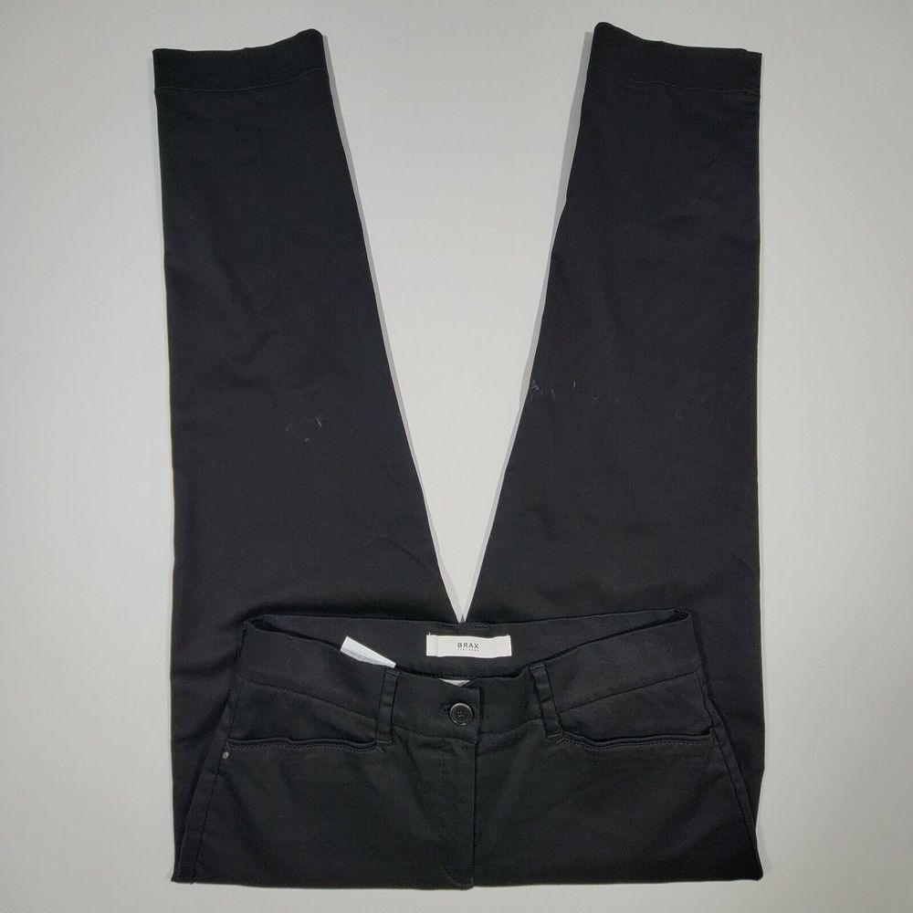 Women's BRAX Feel Good Black Pant -‎ Flat Front -  Style Mara - 26/32